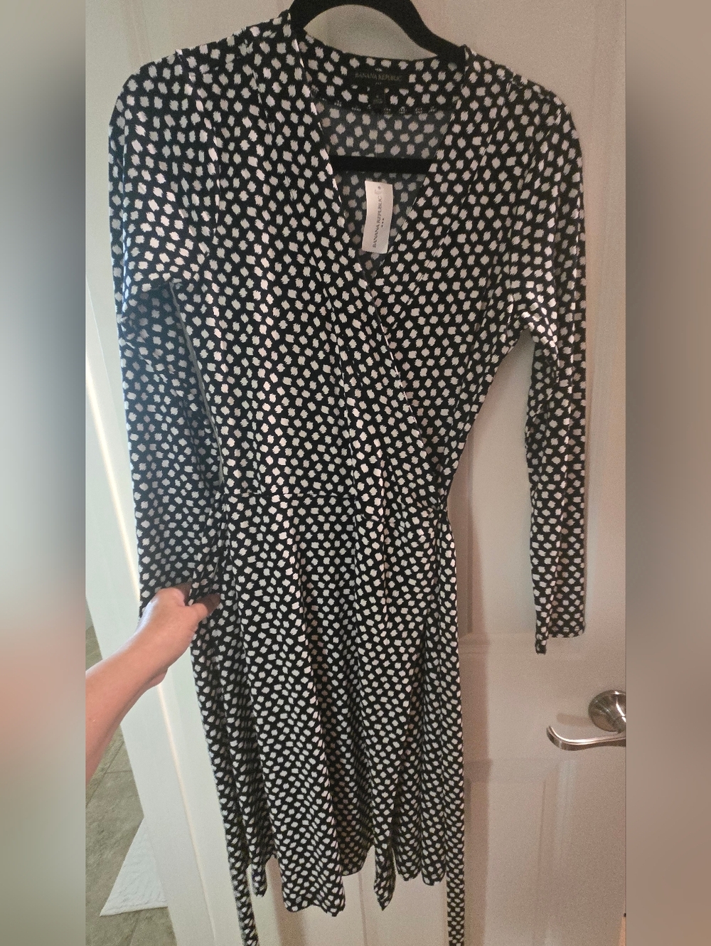 Banana Republic Black and White Patterned Dress